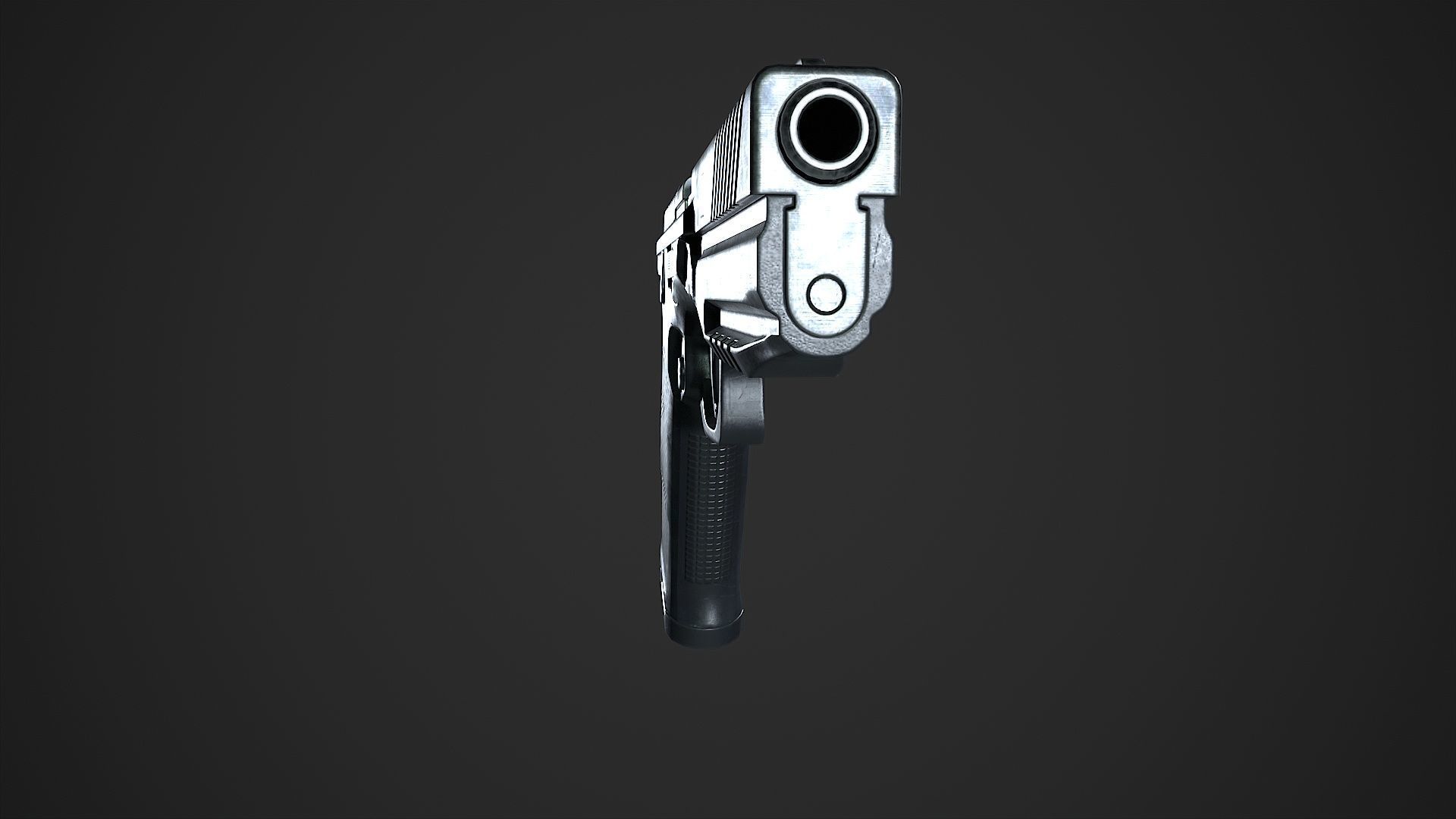 Lebedev pistol  PL-14  Low-poly 3D model_23