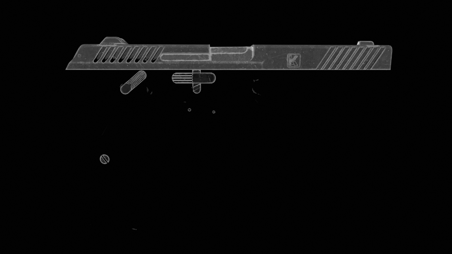 Lebedev pistol  PL-14  Low-poly 3D model_33
