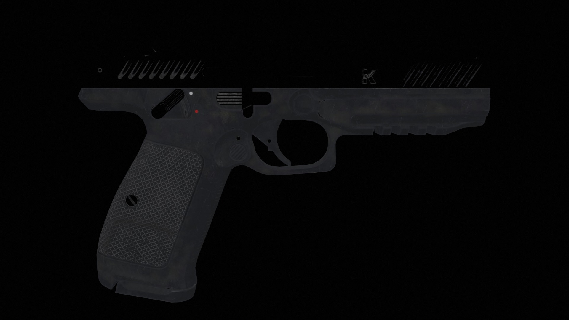 Lebedev pistol  PL-14  Low-poly 3D model_34