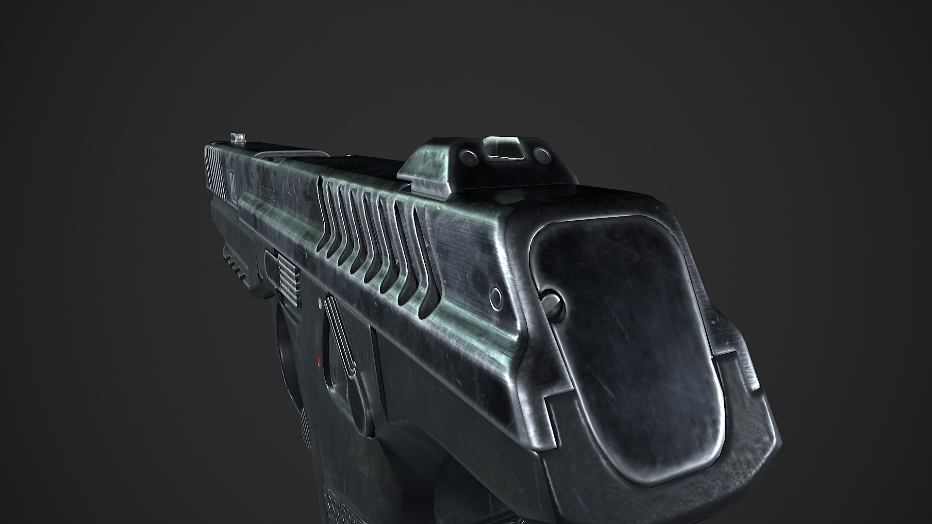 Lebedev pistol  PL-14  Low-poly 3D model_11