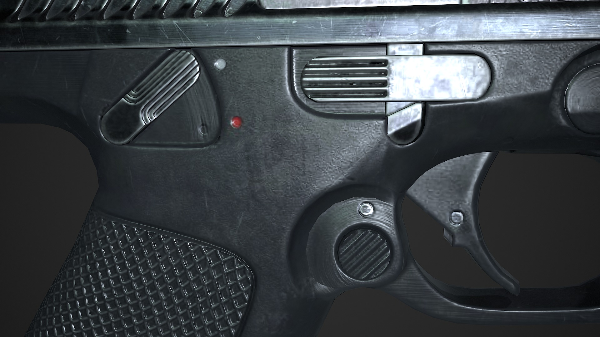 Lebedev pistol  PL-14  Low-poly 3D model_8