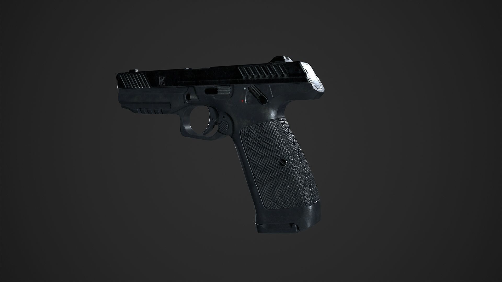 Lebedev pistol  PL-14  Low-poly 3D model_20