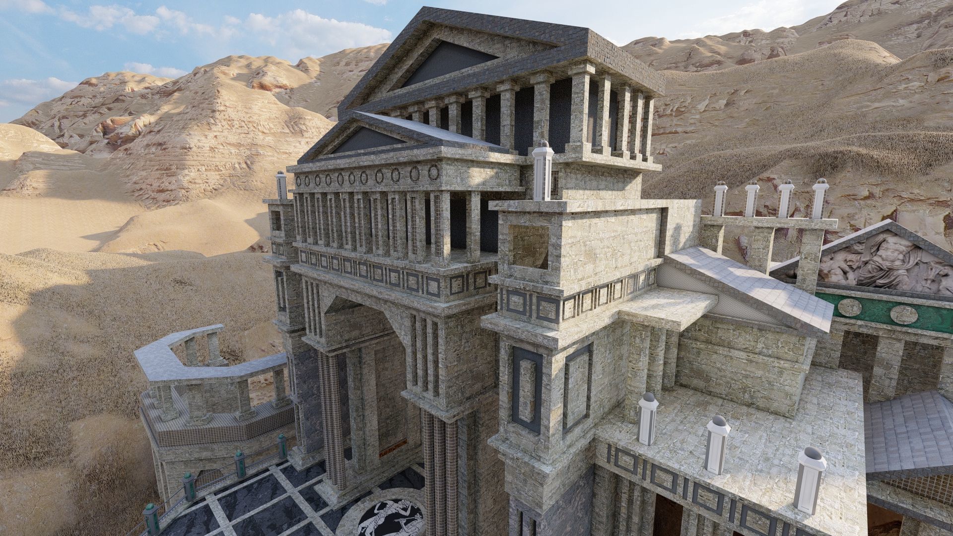Parthenon-Historical Greek Temple 3D model_4