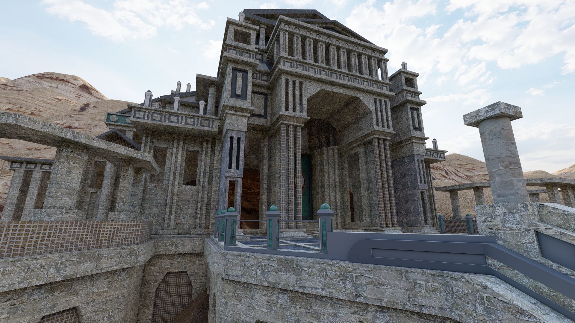 Parthenon-Historical Greek Temple 3D model_8