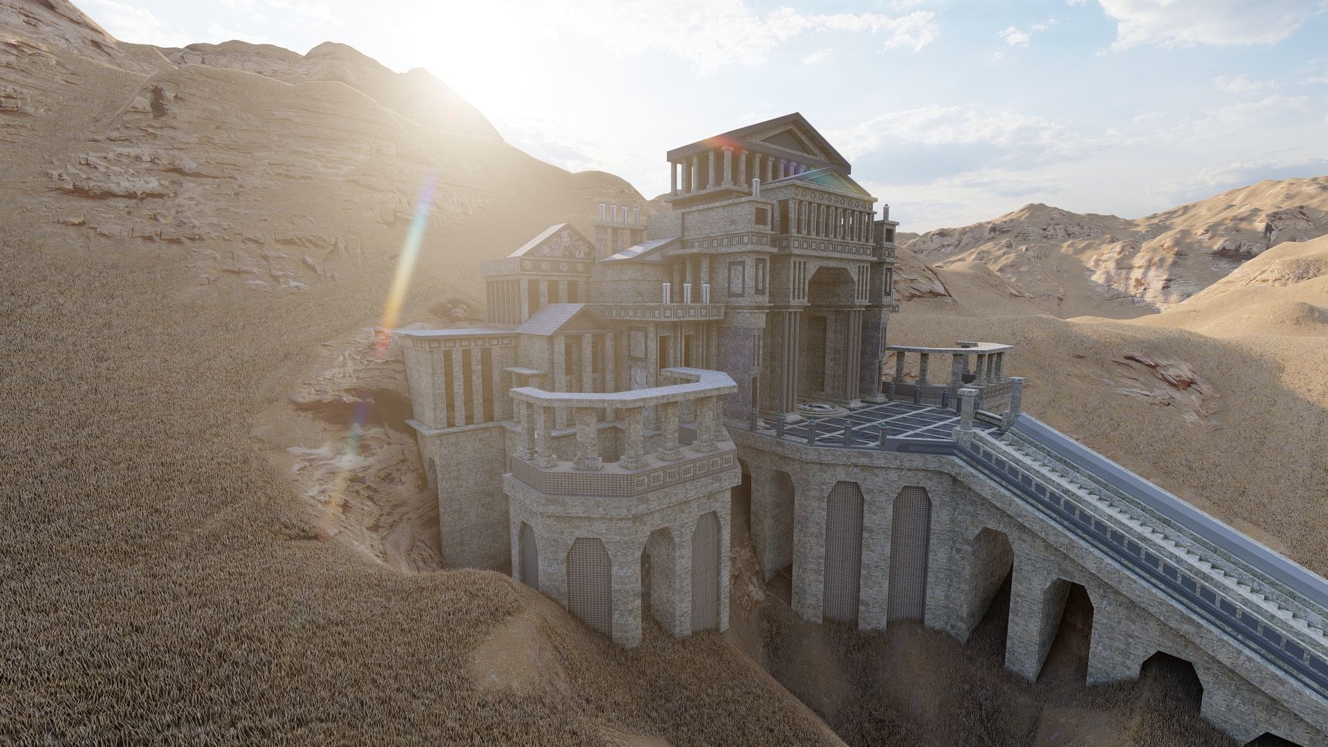 Parthenon-Historical Greek Temple 3D model_5