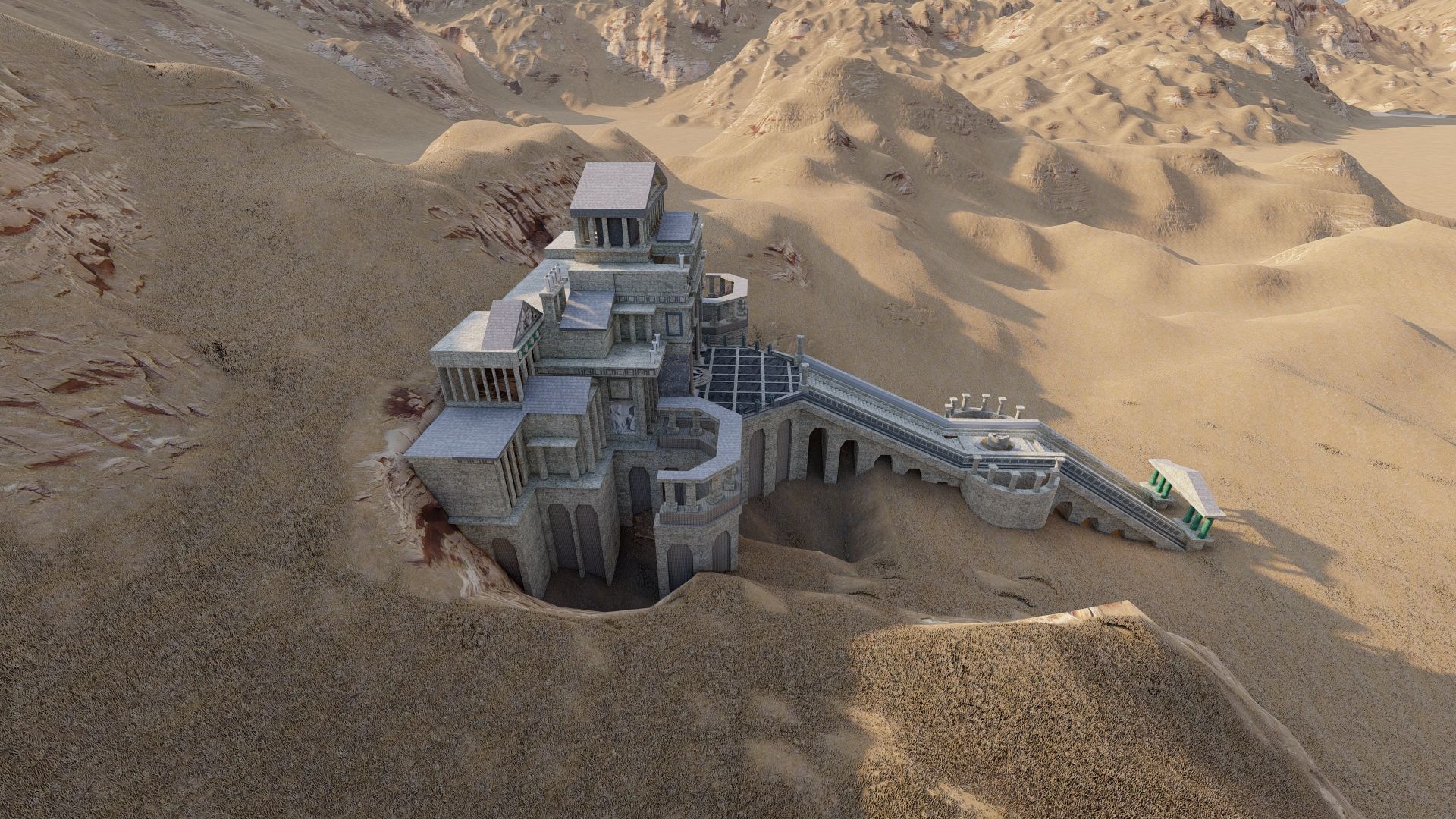 Parthenon-Historical Greek Temple 3D model_9