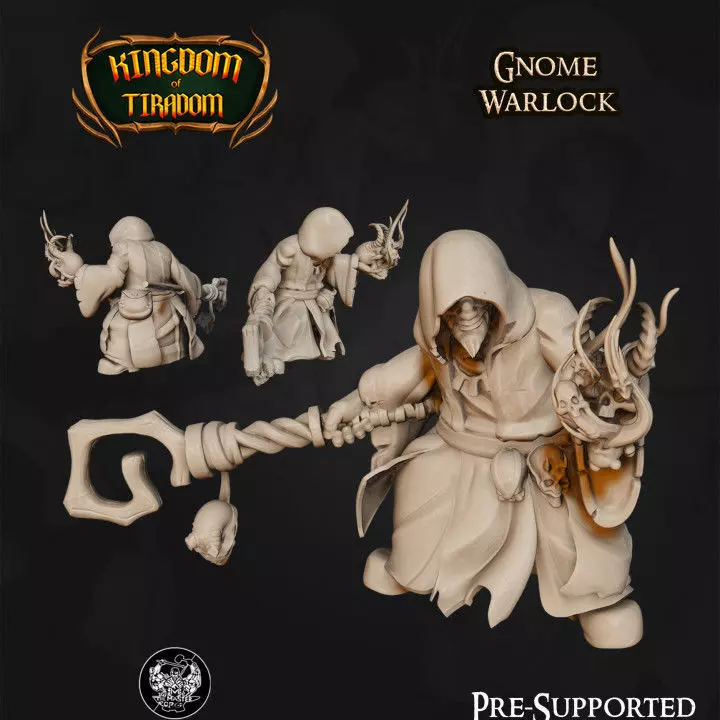 Gnome Warlock 3D print model_0