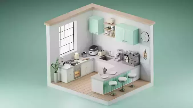 Kitchen isometric