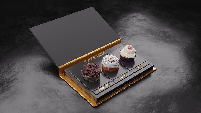 Decorated Chocolate Cup Cake Low-poly 3D model 6