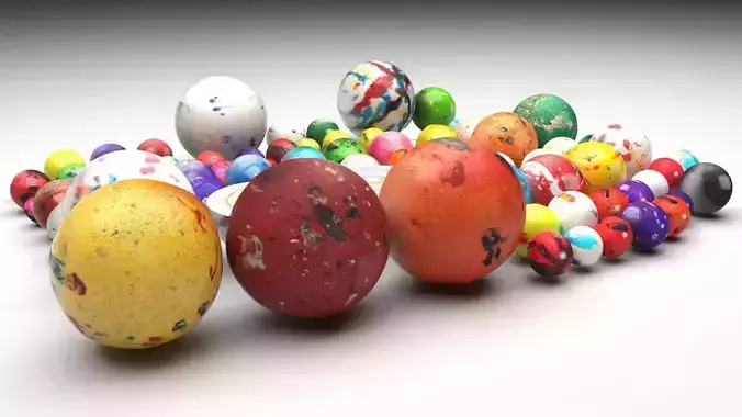 Colored Jawbreaker Candies Set