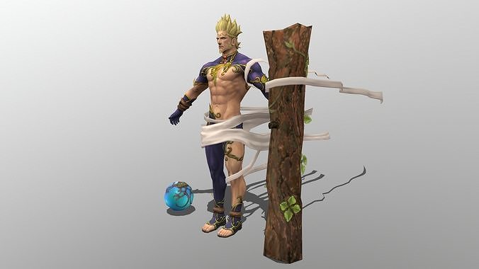 Druid Low-poly 3D model