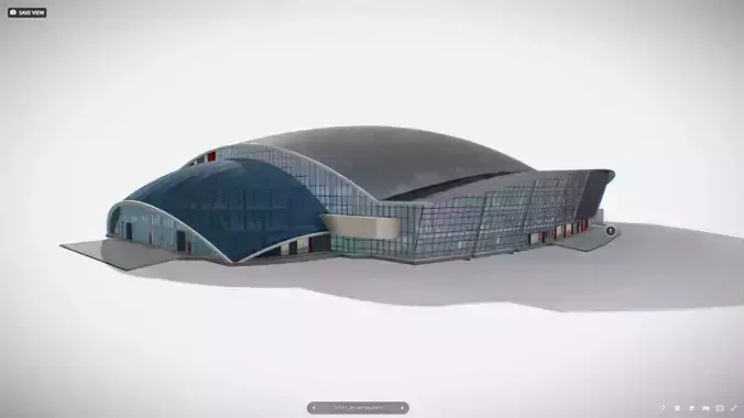 M0007 Indoor Stadium 3d model 3D model