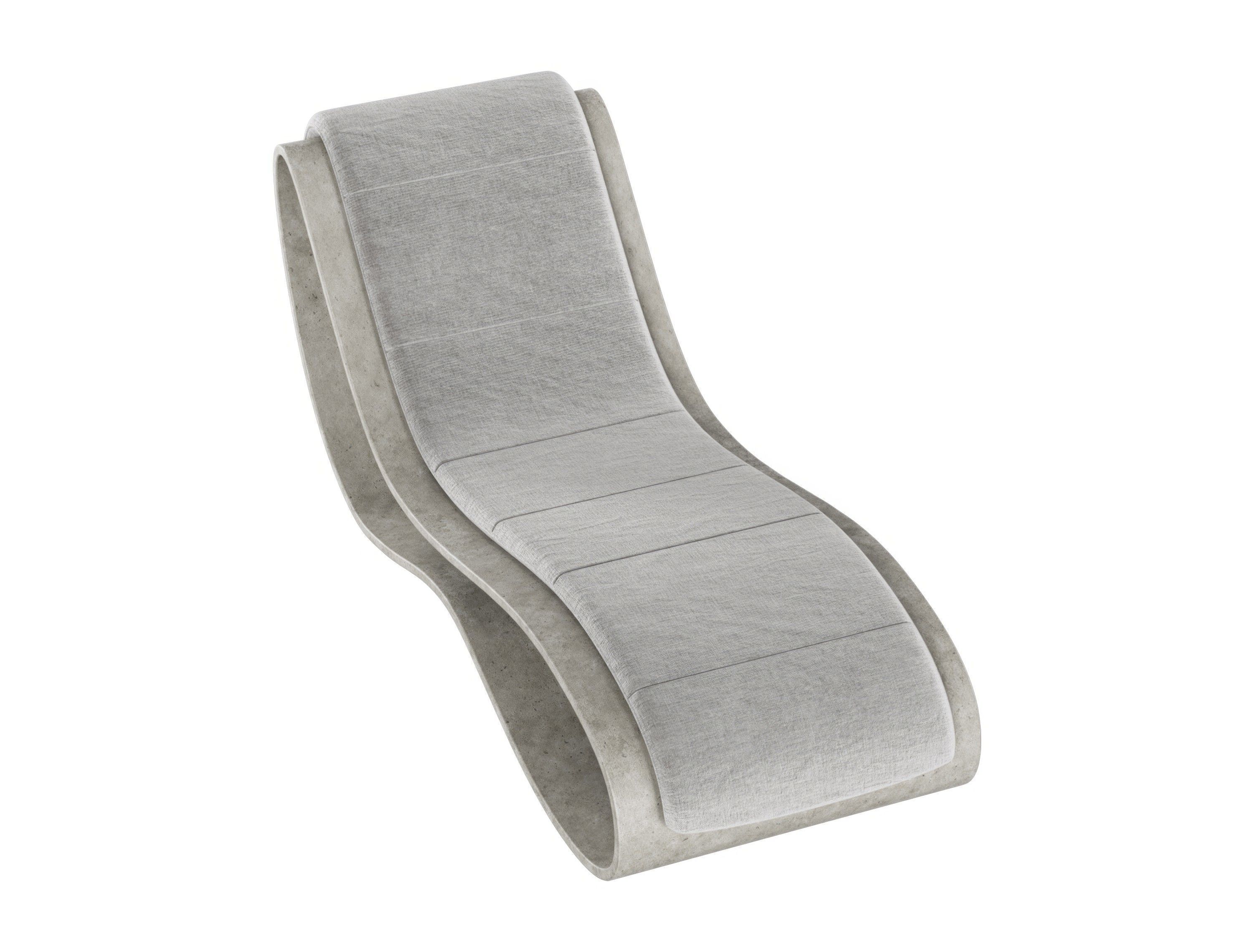 Agua Concrete Chaise Lounge 3D model_6