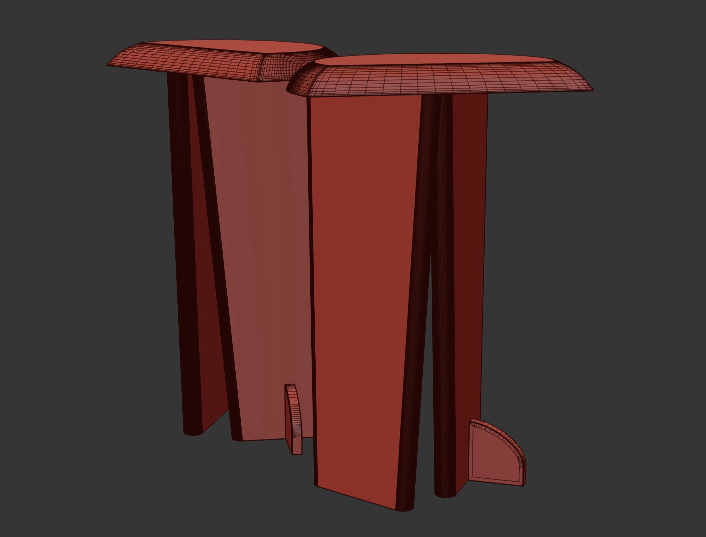Wooden FN Table  3D model_6
