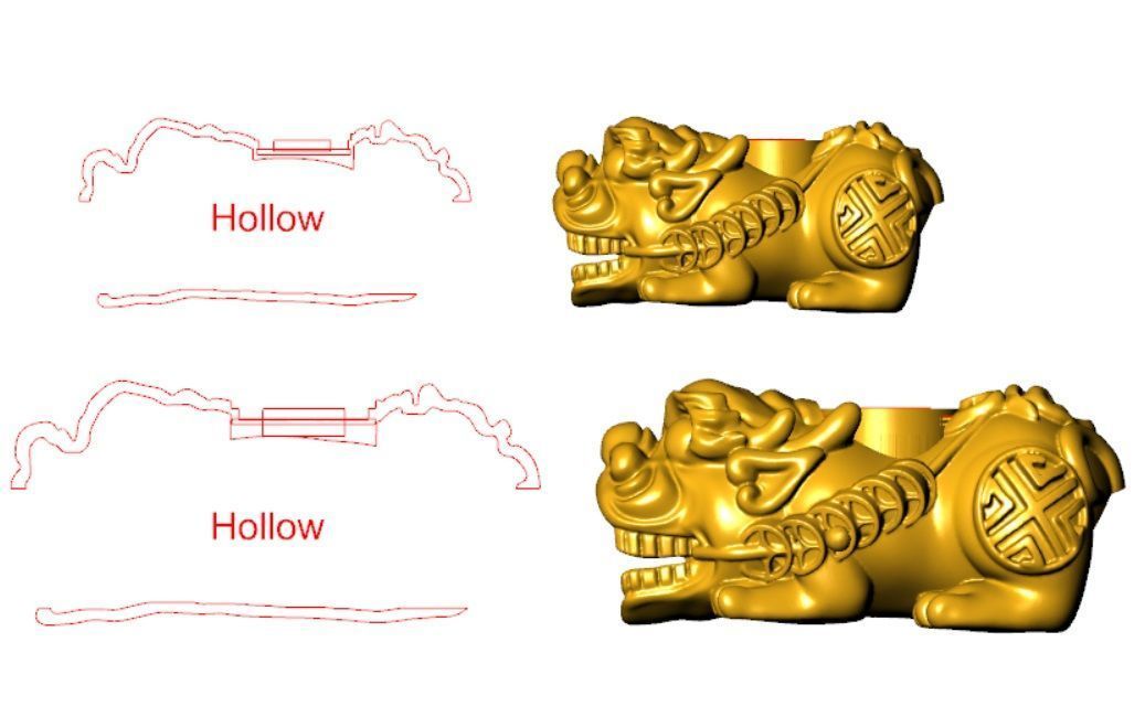 6004 Buddha Symbol Pixiu 3D print model_5