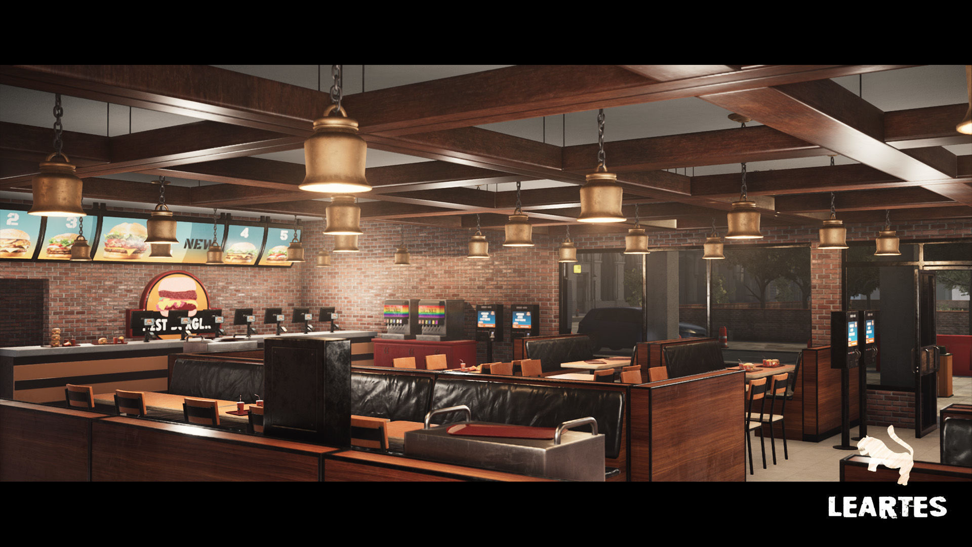 Restaurant Cafe Mega Bundle Low-poly 3D model_13