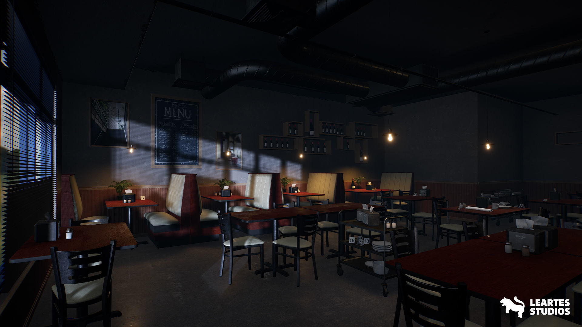 Restaurant Cafe Mega Bundle Low-poly 3D model_5