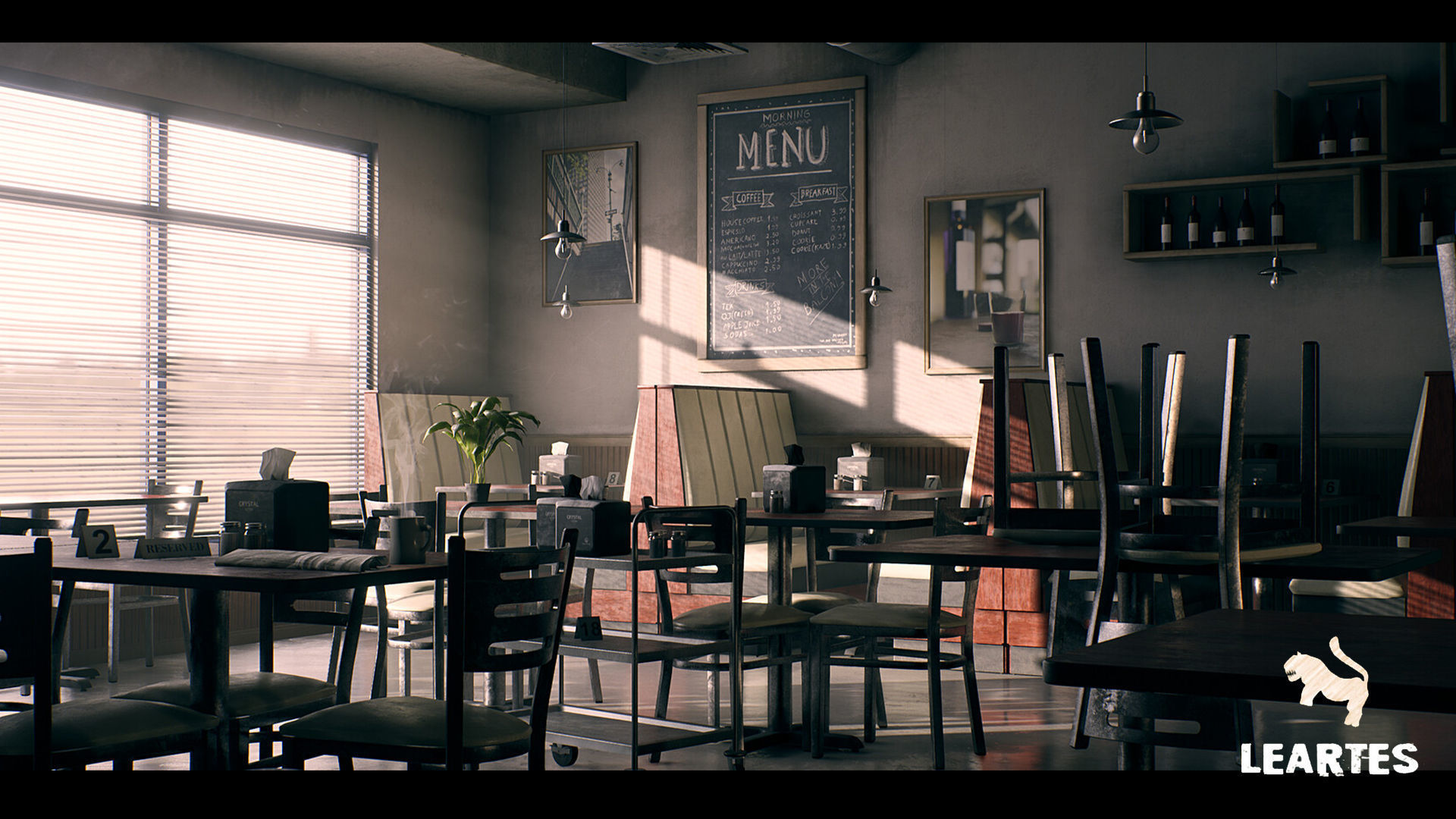 Restaurant Cafe Mega Bundle Low-poly 3D model_4