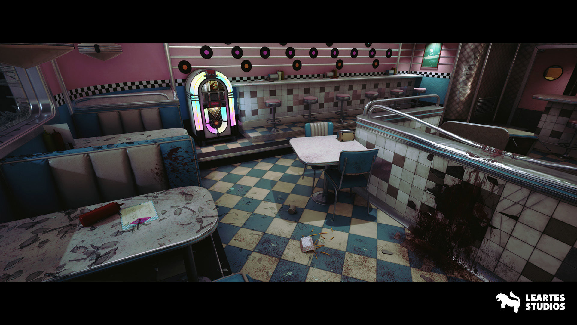 Restaurant Cafe Mega Bundle Low-poly 3D model_9