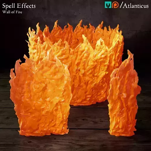 Spell Effects - Wall of Fire 3D print model