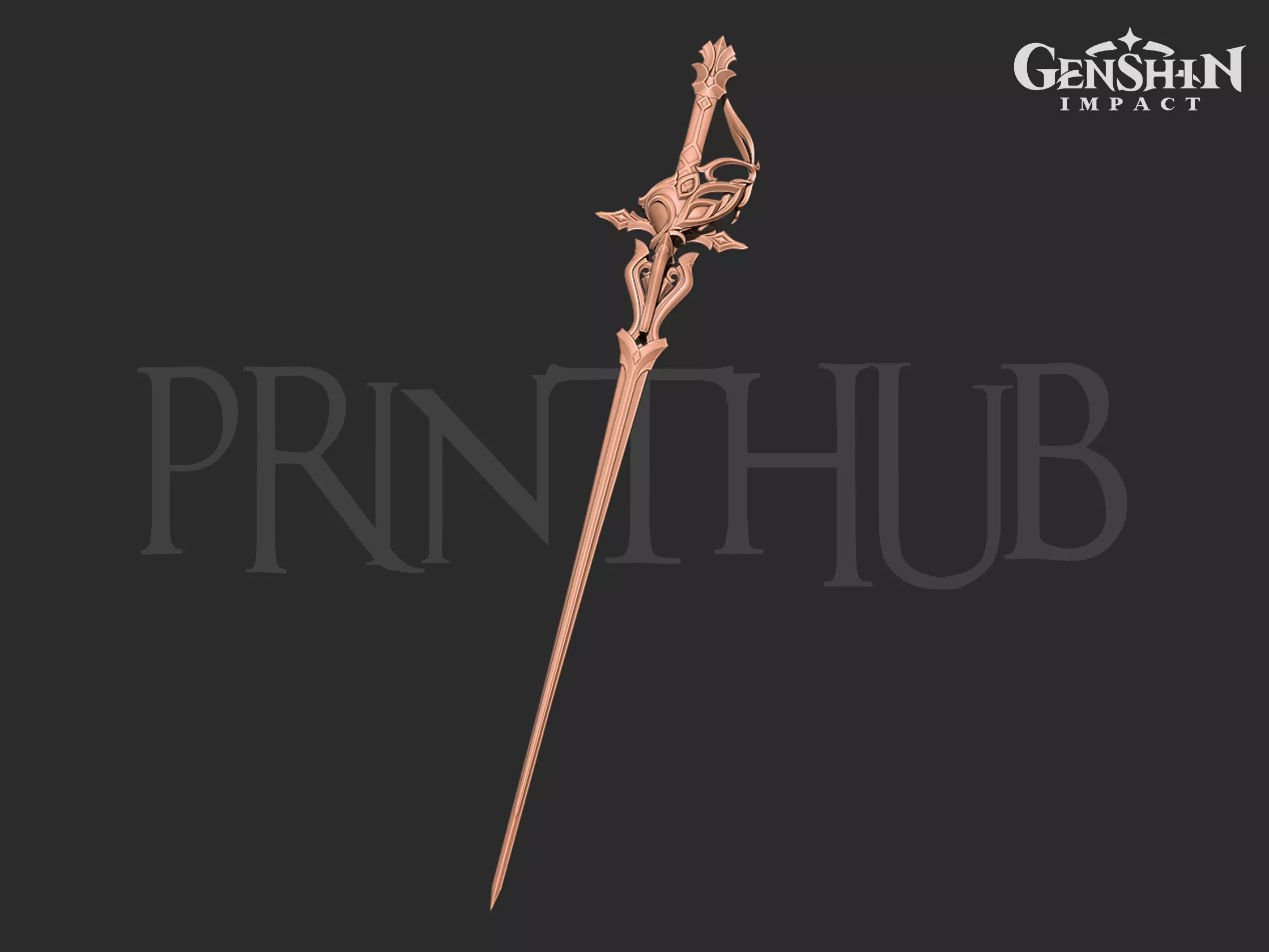Genshin Impact Absolution weapon for cosplay 3D print model
