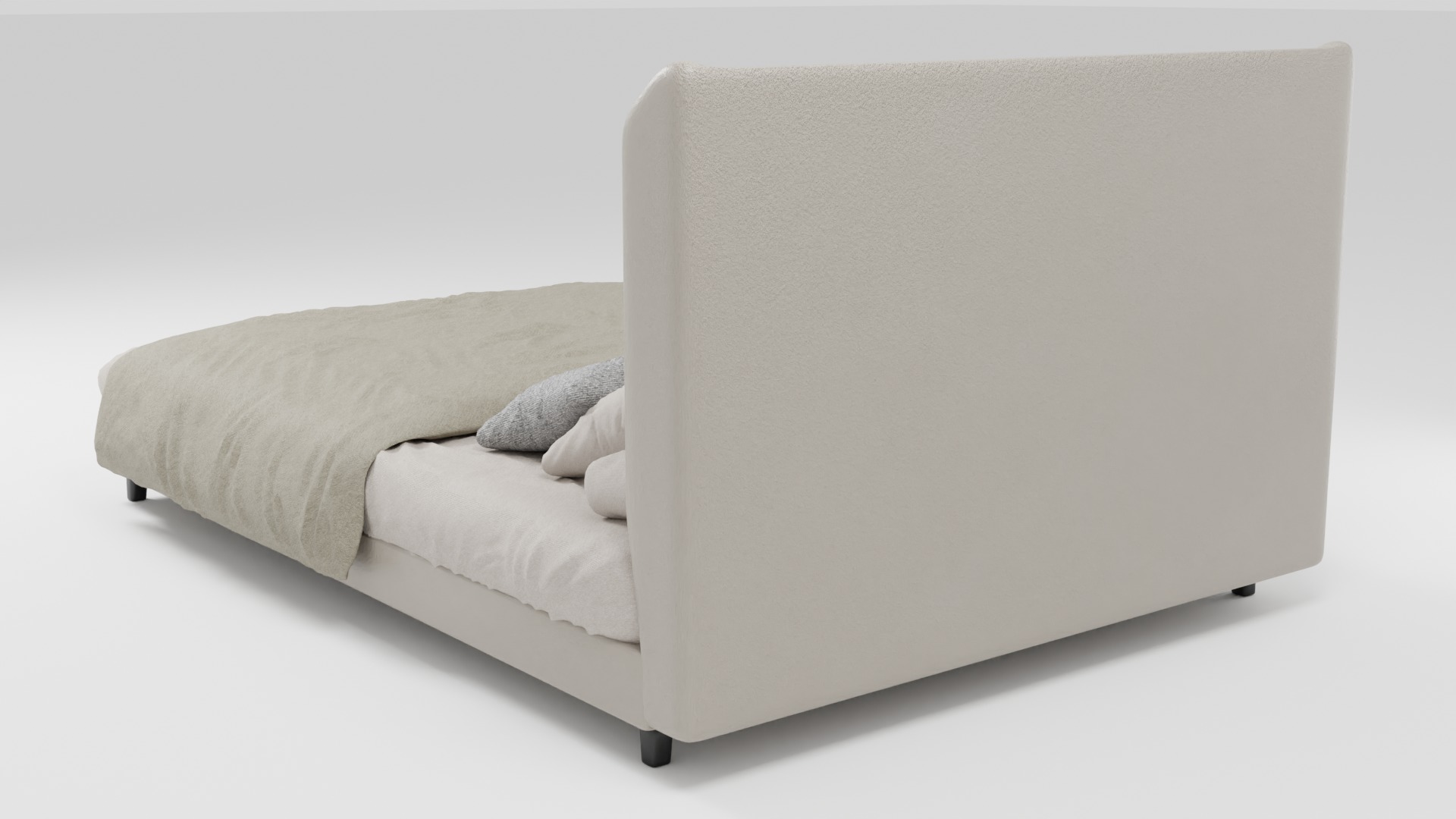 Bed with modern style and aesthetic design 3D model_3