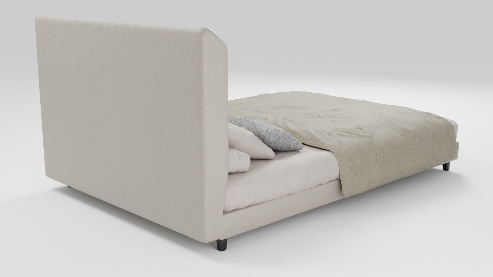 Bed with modern style and aesthetic design 3D model_2