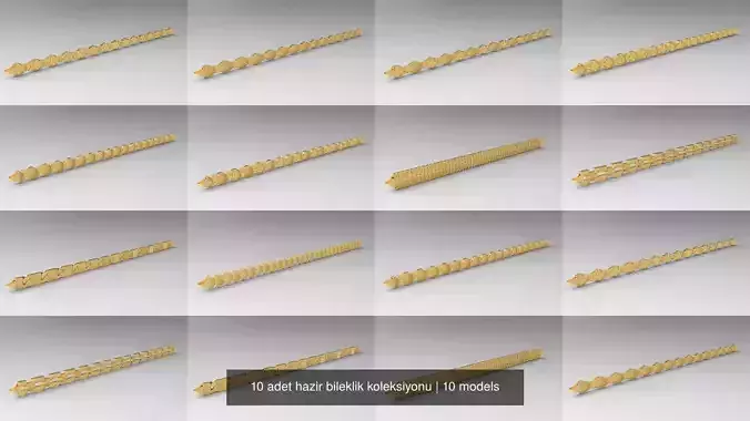 10 adet hazir bileklik koleksiyonu 3D Model Collection 10 adet hazir bileklik koleksiyonu 3D Model Collection