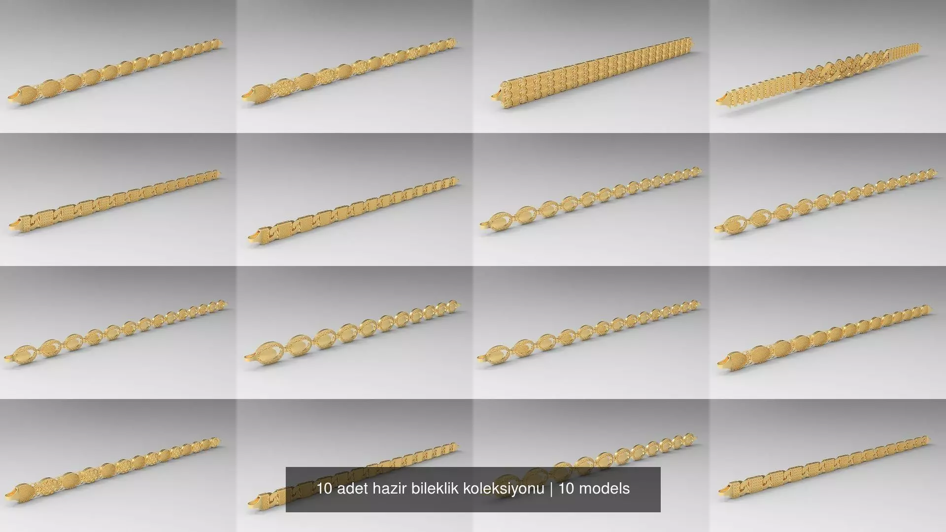 10 adet hazir bileklik koleksiyonu 3D Model Collection_0