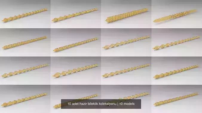 10 adet hazir bileklik koleksiyonu 3D Model Collection 10 adet hazir bileklik koleksiyonu 3D Model Collection