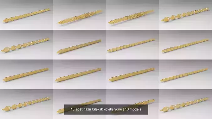 10 adet hazir bileklik koleksiyonu