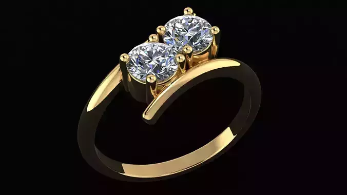 AG 200 TWISTED ROUND DIOAMOND RING 