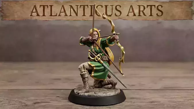 Female Elf Bard - Isolde Nightstring - Longbow