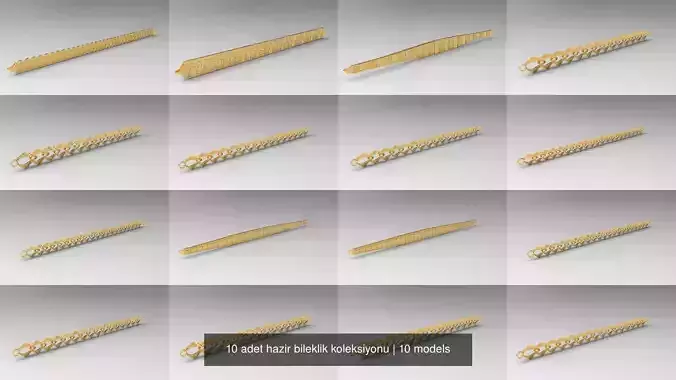 10 adet hazir bileklik koleksiyonu 3D Model Collection
