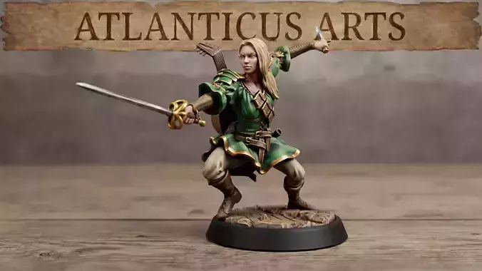 Female Elf Bard - Isolde Nightstring - Rapier