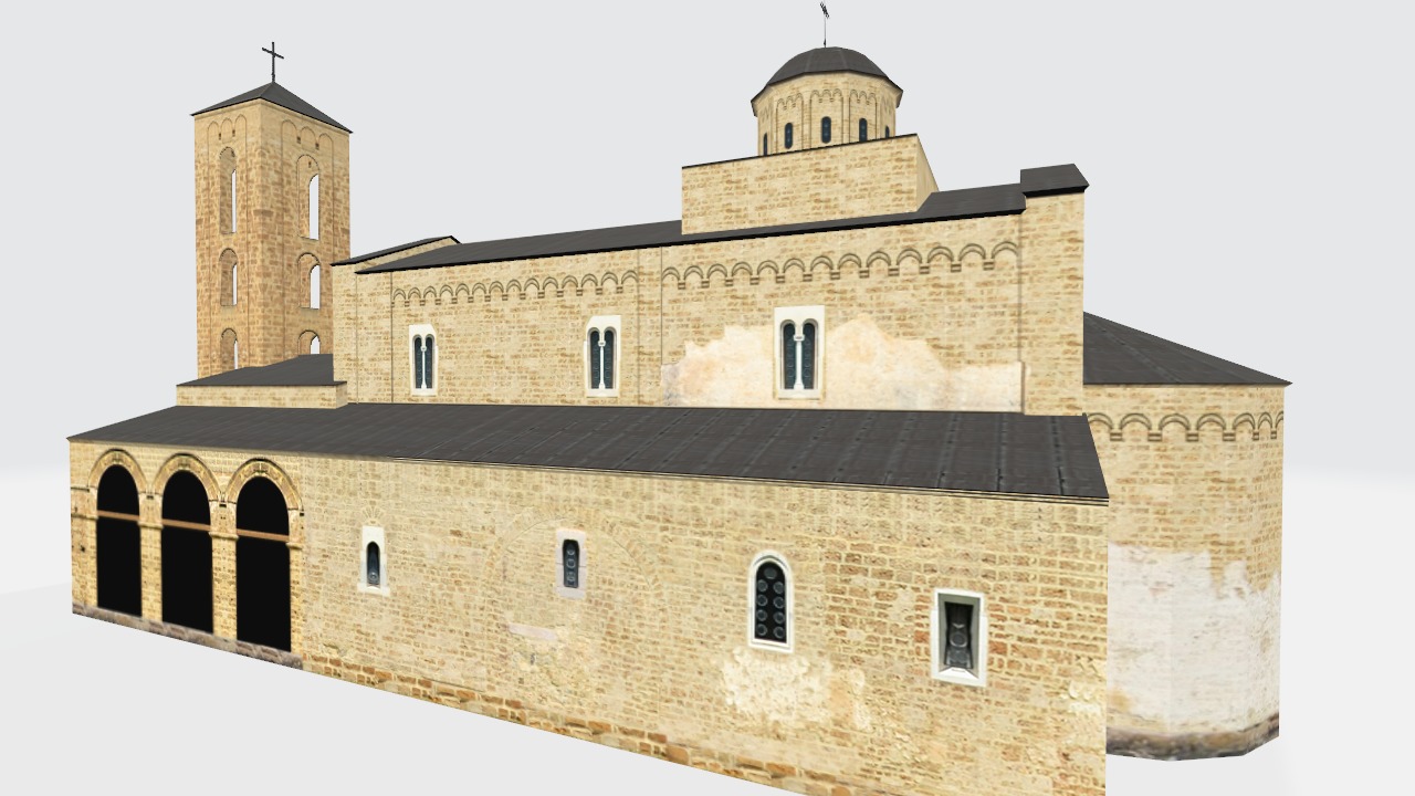 Landmark building Low-poly 3D model_5