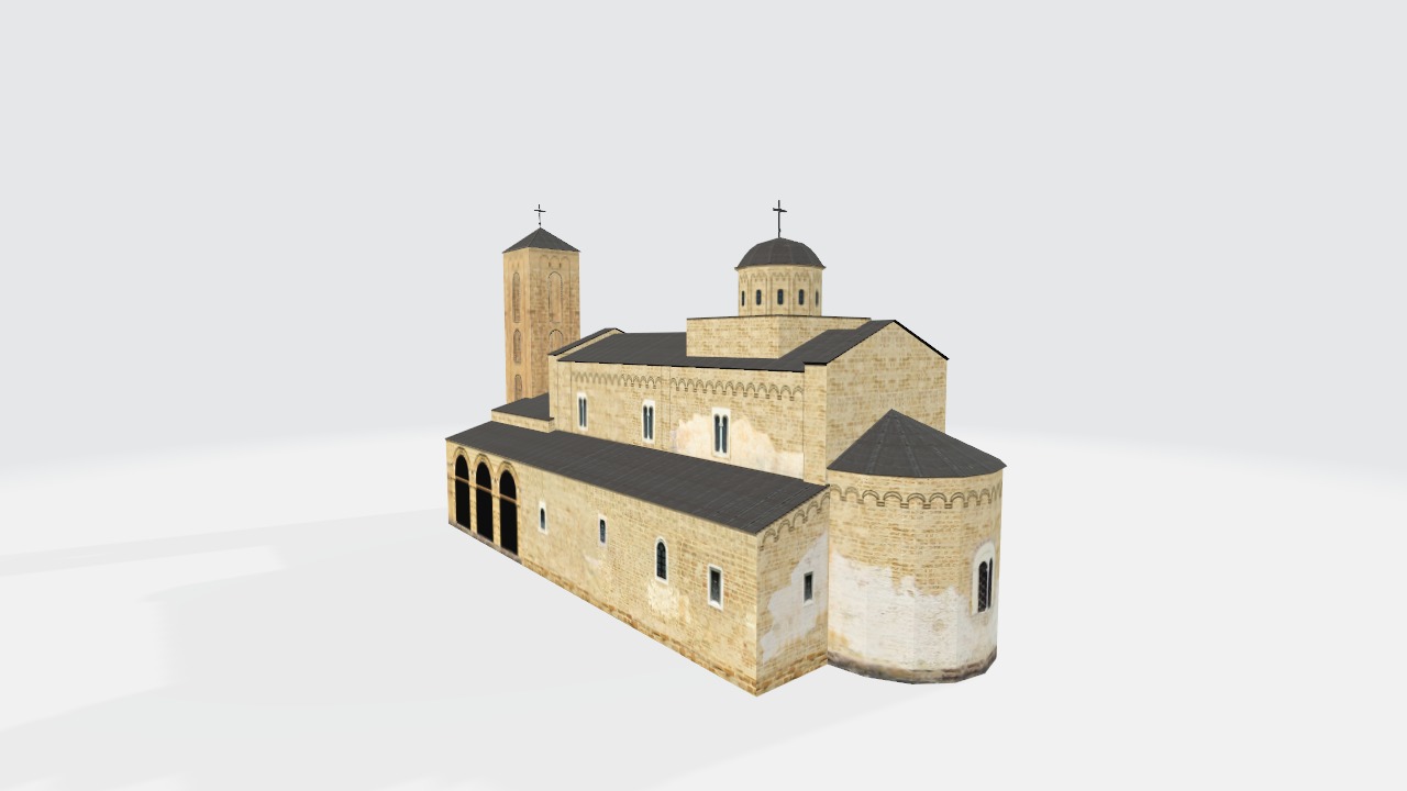 Landmark building Low-poly 3D model_7