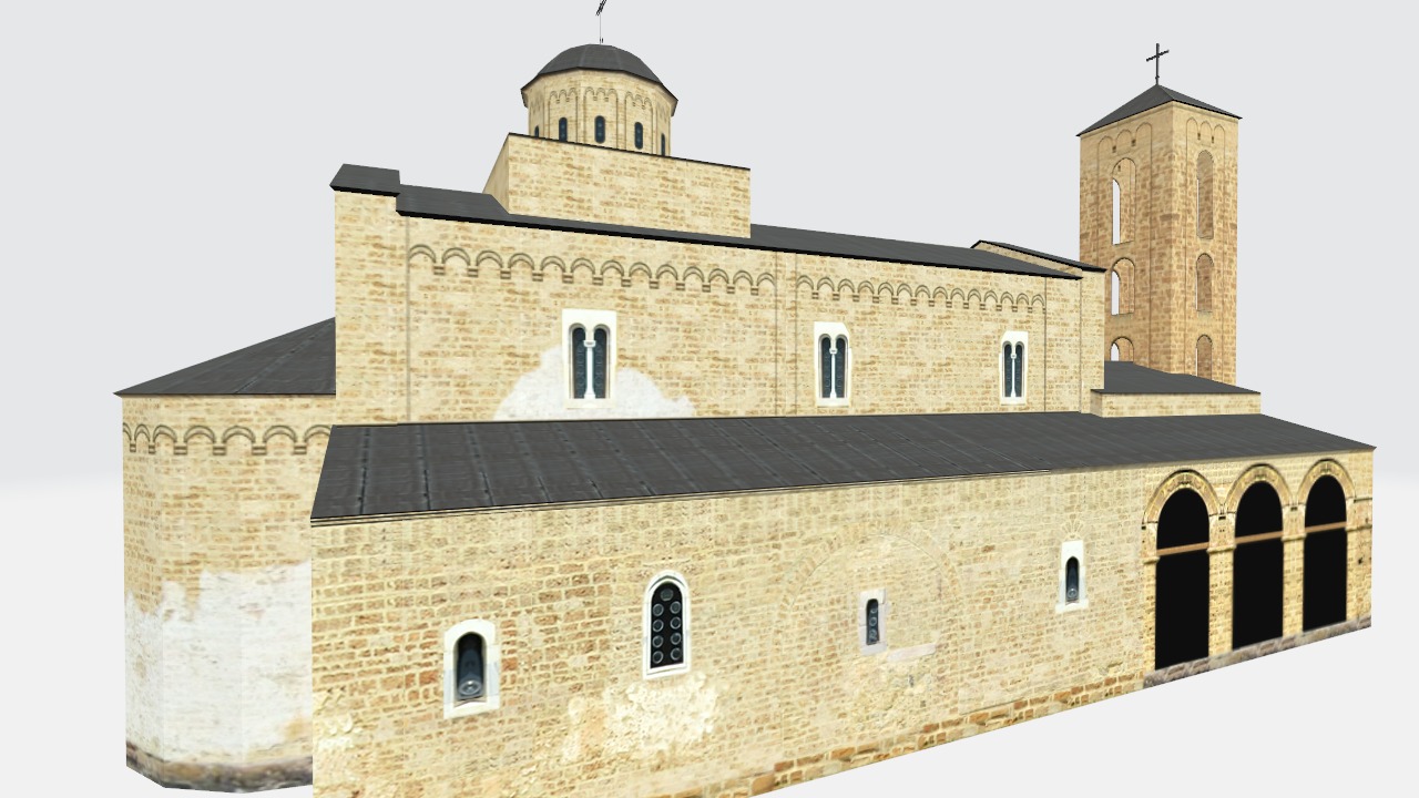 Landmark building Low-poly 3D model_6