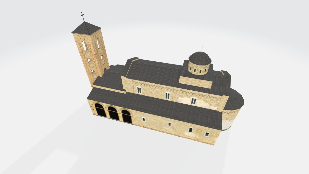Landmark building Low-poly 3D model_9