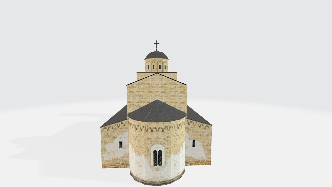 Landmark building Low-poly 3D model_8