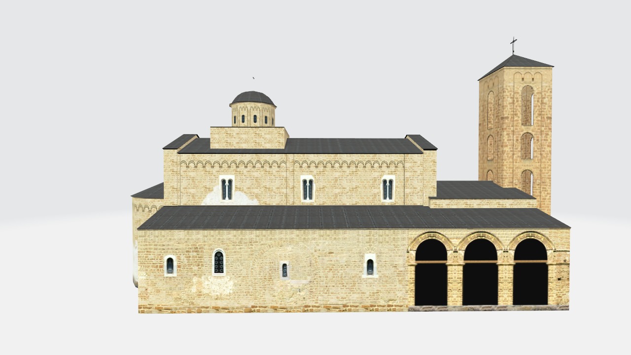 Landmark building Low-poly 3D model_3