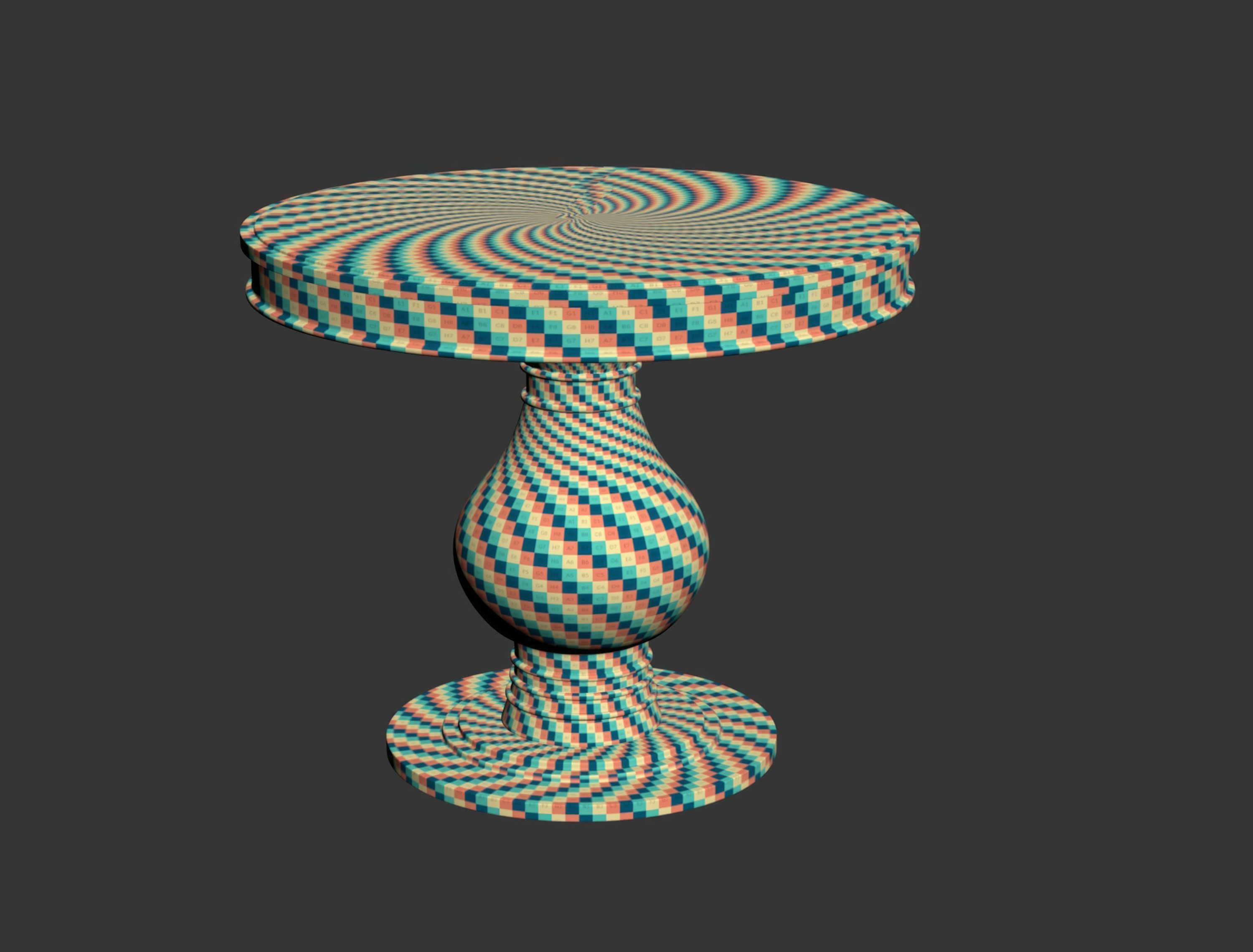 Elia Restaurant Circle Table  3D model_12