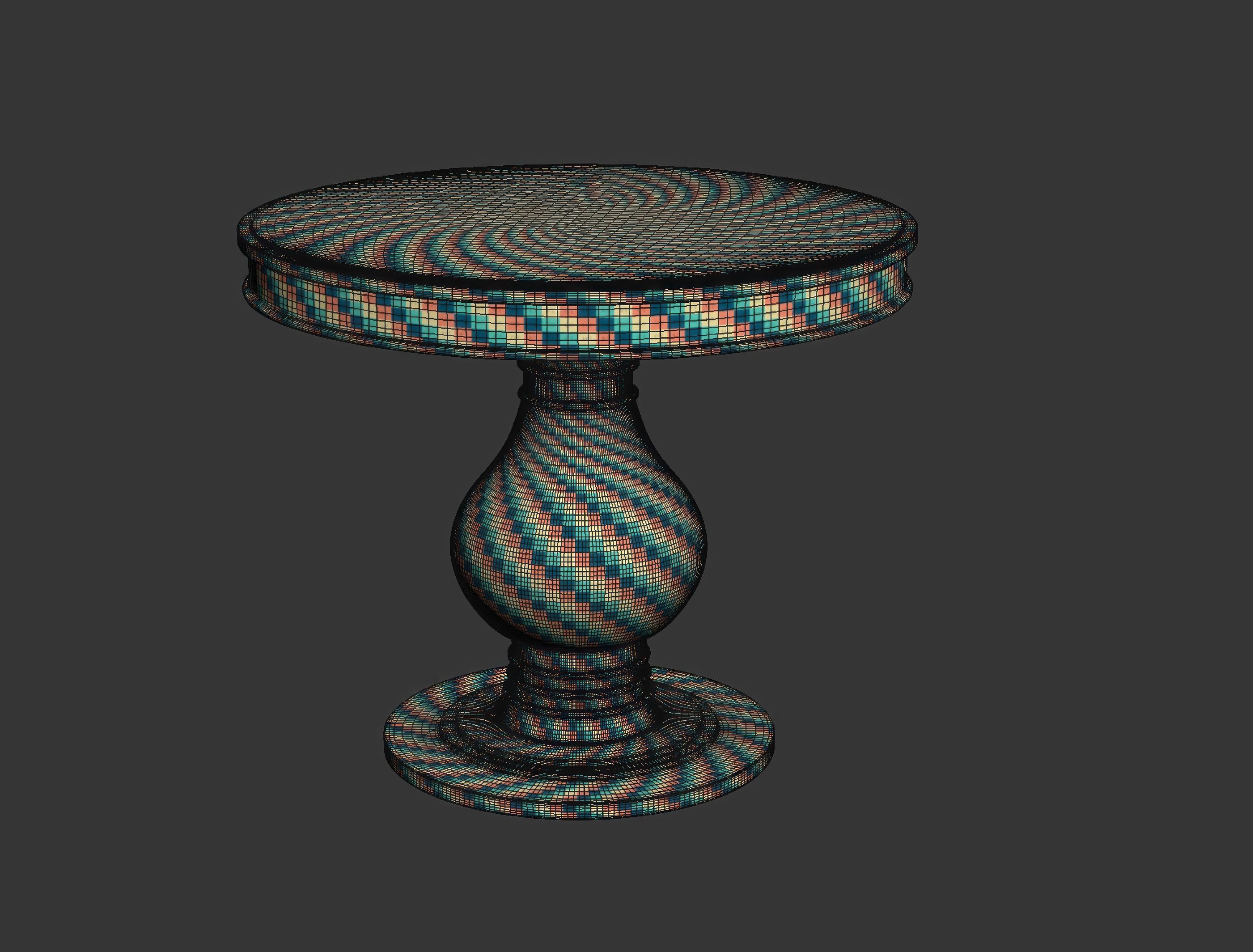 Elia Restaurant Circle Table  3D model_13