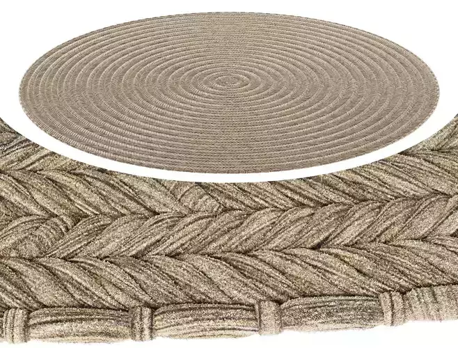 Rope Wicker Circle Carpet 