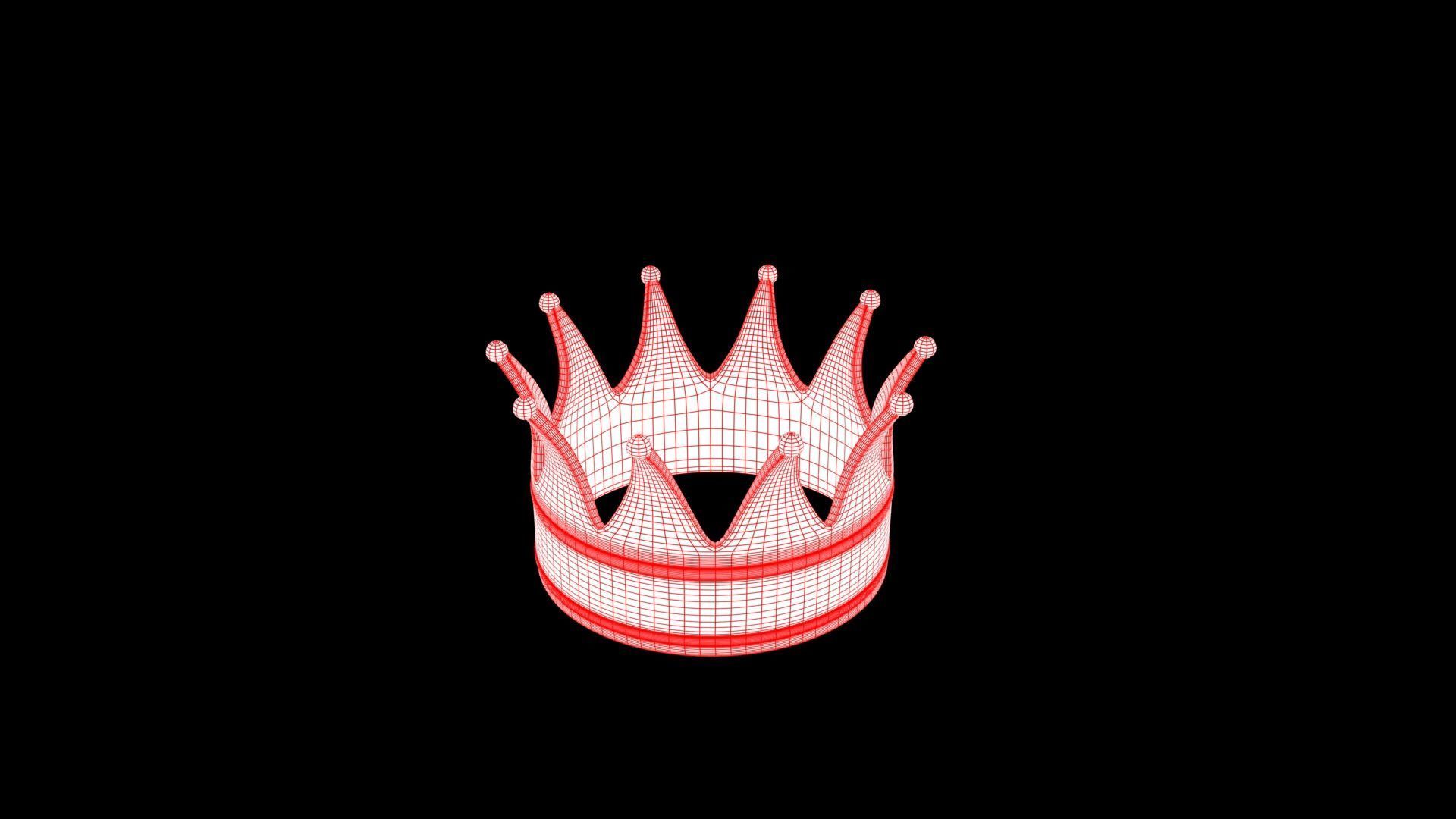 Crown Low-poly 3D model_7