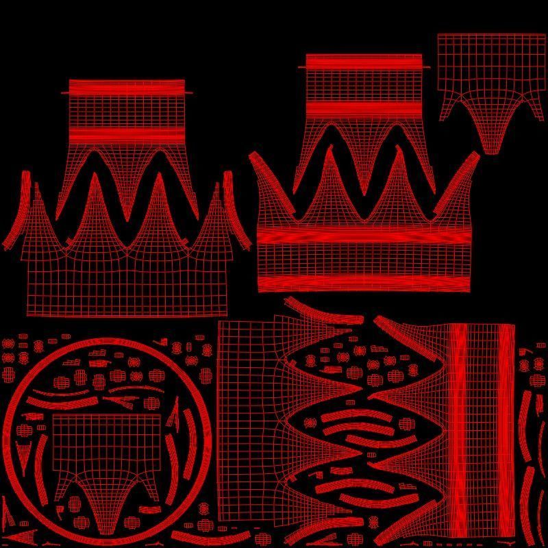 Crown Low-poly 3D model_8