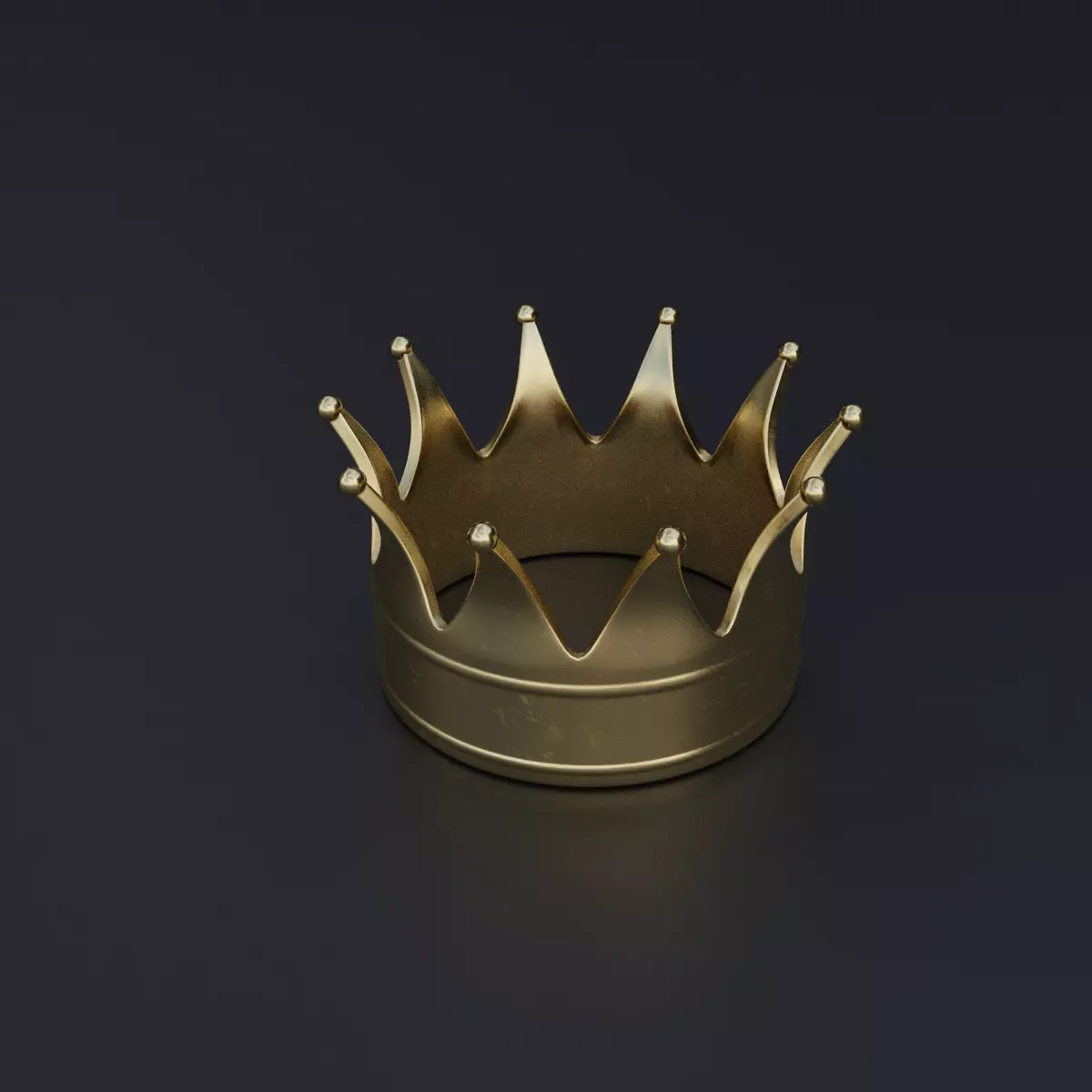 Crown Low-poly 3D model_0