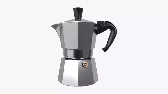 MokaPot Low-poly 3D model