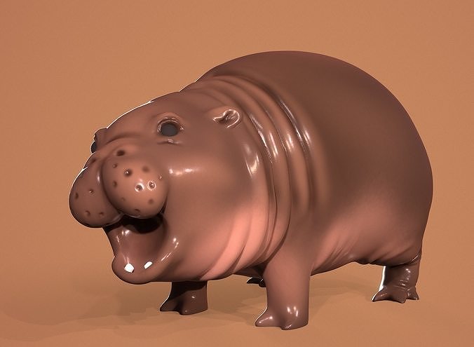 Baby Hippo Free 3D print model