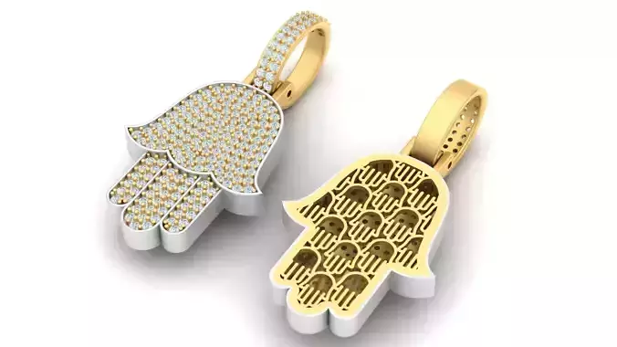 The Hamsa hand pendant